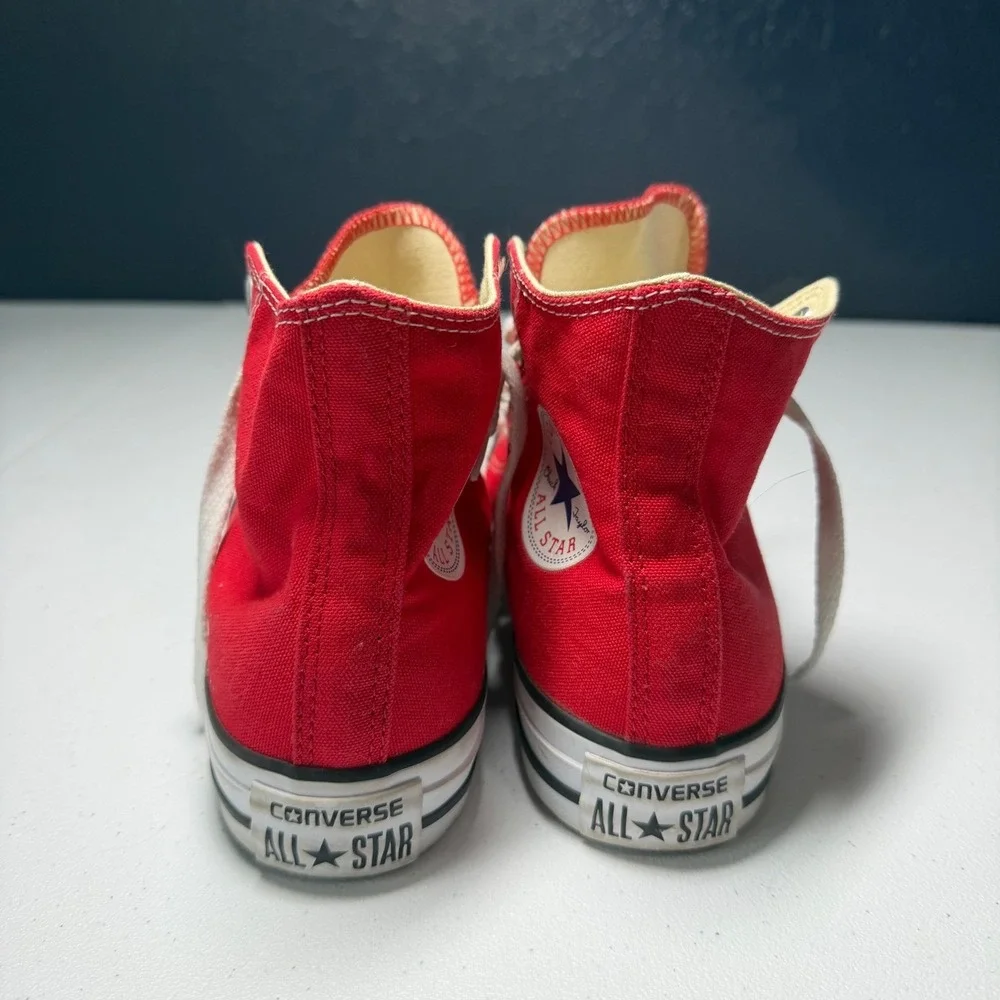 Converse Chuck Taylor‎ All Star High Top Men 5 Women 7 Red Canvas Sneakers M9621 - Picture 5 of 9